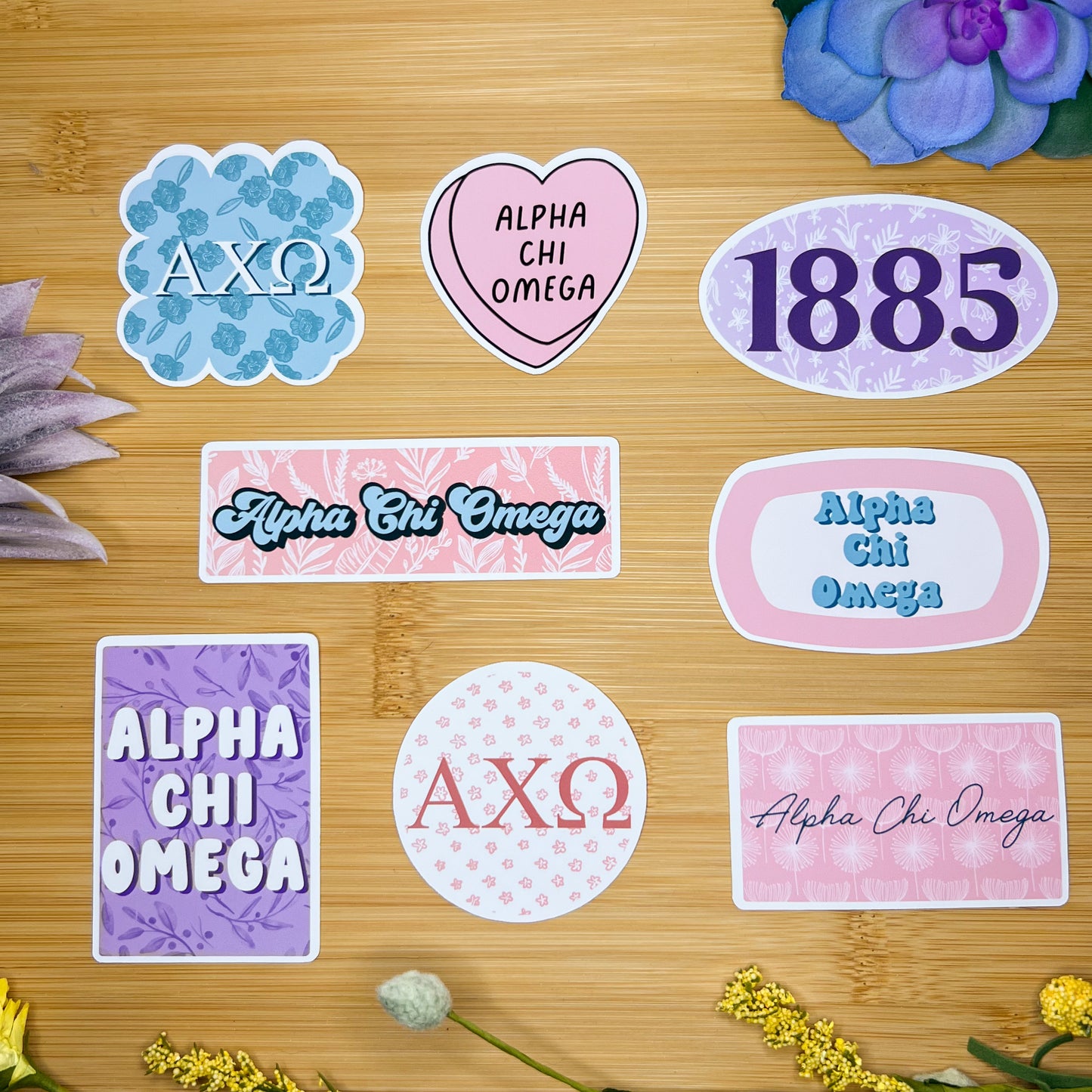 Alpha Chi Omega Sticker Pack